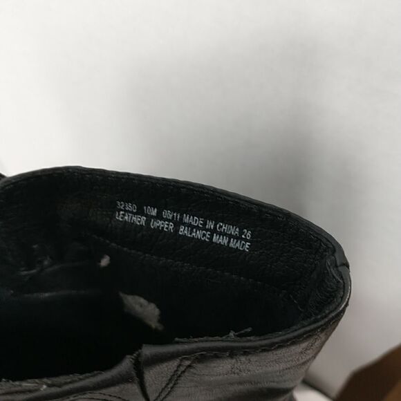 Clarks Woman's SZ 10M Biker Black Leather Zip Up Buckle Block Heel AnkleBoot - Picture 6 of 10